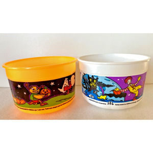 Lot 2 Vintage McDonalds 1999 Halloween Happy Meal Treat Bucket Pail No Lids